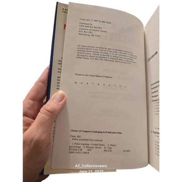 Police nonlethal force manual by Bill Clede - stackpole books - isbn 0811713008 - Picture 4 of 7